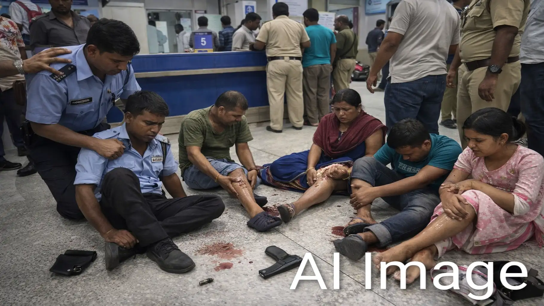 Five Injured After Security Guard’s Gun Accidentally Fires at Bank