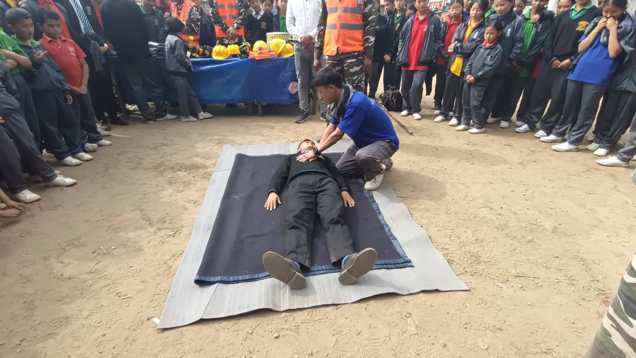 Disaster Preparedness Training Conducted at Khechuperi School in West Sikkim