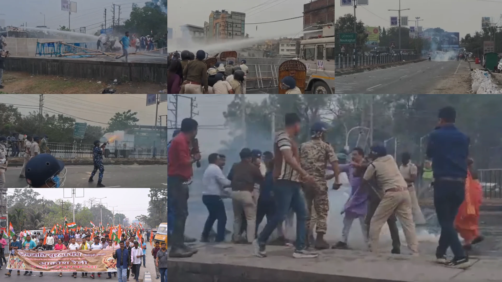 Jhamaklal Village Case: Tear Gas and Water Cannons Used on Protesters Demanding Justice for Adivasi Woman