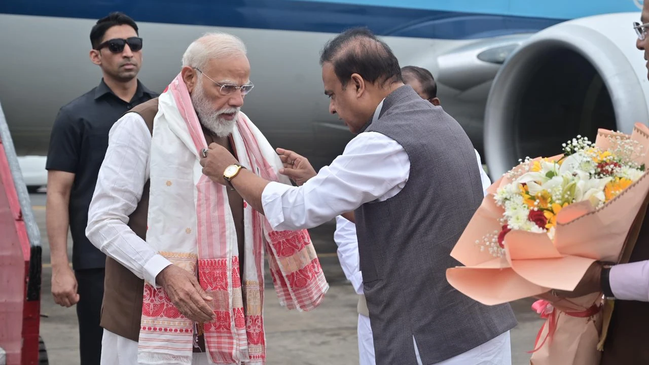 PM Modi Arrives in Guwahati to Launch ₹47,703 Crore Development Projects